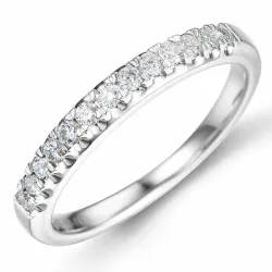 Diamant alliancering i 14 karat hvidguld 0,24 ct