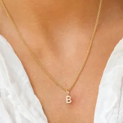 bogstav B vedhæng i 8 karat guld - My Letter