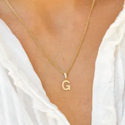 bogstav G vedhæng i 8 karat guld - My Letter