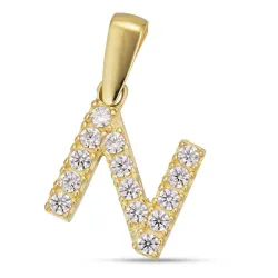 bogstav N vedhæng i 8 karat guld - My Letter