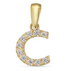 bogstav C vedhæng i 8 karat guld - My Letter
