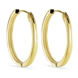 17 mm creoler i 8 karat guld - Gold Collection
