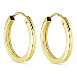 13 mm creoler i 8 karat guld - Gold Collection