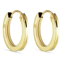 11 mm creoler i 8 karat guld - Gold Collection