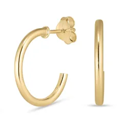 14,5 mm halvcreoler i 8 karat guld - Gold Collection