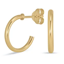 12,5 mm halvcreoler i 8 karat guld - Gold Collection