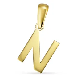 bogstav N vedhæng i 8 karat guld - My Letter