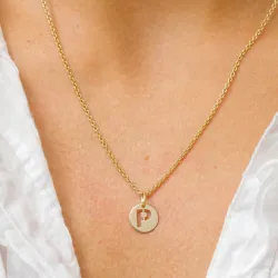 bogstav P vedhæng i 8 karat guld - My Letter