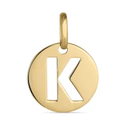 bogstav K vedhæng i 8 karat guld