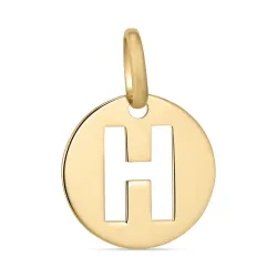 bogstav H vedhæng i 8 karat guld