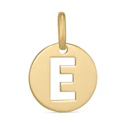 bogstav E vedhæng i 8 karat guld