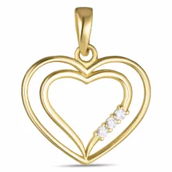 hjerte vedhæng i 9 karat guld - Gold Collection