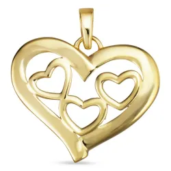 hjerte vedhæng i 8 karat guld - Gold Collection