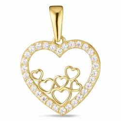 hjerte vedhæng i 8 karat guld - Gold Collection
