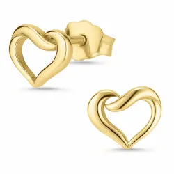 hjerte ørestikker i 8 karat guld - Gold Collection