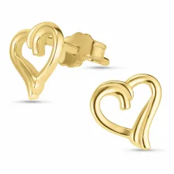 hjerte øreringe i 8 karat guld - Gold Collection