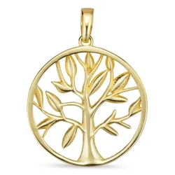 17 mm livets træ vedhæng i 8 karat guld - Gold Collection