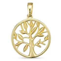 14 mm livets træ vedhæng i 8 karat guld - Gold Collection