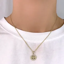 stjernetegn vægten zirkon vedhæng i 8 karat guld