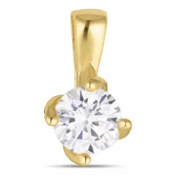 zirkon vedhæng i 8 karat guld - Gold Collection