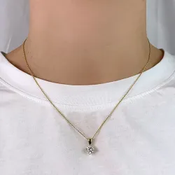 zirkon vedhæng i 8 karat guld - Gold Collection