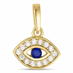 øjne zirkon vedhæng i 8 karat guld - Gold Collection