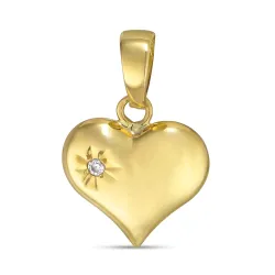 10 x 9 mm hjerte vedhæng i 9 karat guld - Amoré