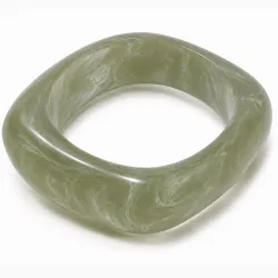 grøn bangle i resin - AURA