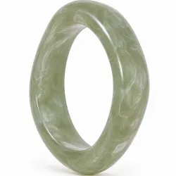 grøn bangle i resin - AURA