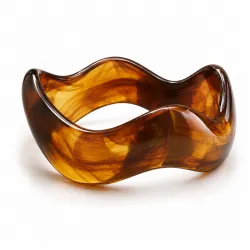 cognacfarvet bangle i resin - AURA