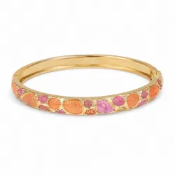 vandfast pink bangle i forgyldt stål - OCEANA