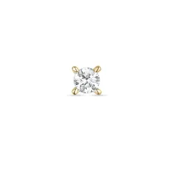 1 x 0,08 ct diamant solitaireørestik i 14 karat guld med diamant 