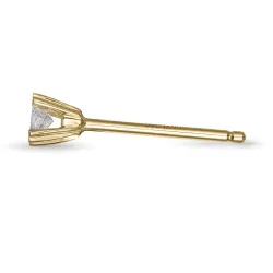 1 x 0,06 ct diamant solitaireørestik i 14 karat guld med diamant 