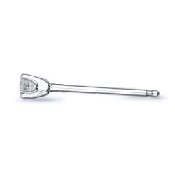 1 x 0,05 ct solitaireørestik i 14 karat hvidguld med diamant 