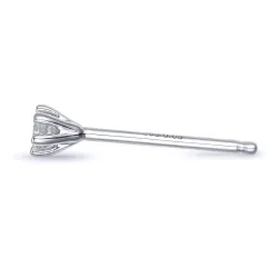 1 x 0,05 ct solitaireørestik i 14 karat hvidguld med diamant 