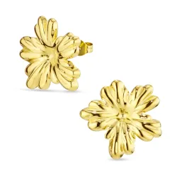 vandfaste blomster øreringe i forgyldt stål - OCEANA