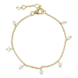 perle armbånd i forgyldt sølv  x   - Loom Stones