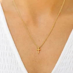 bogstav T vedhæng med halskæde i forgyldt sølv - My Letter