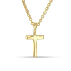 bogstav T vedhæng med halskæde i forgyldt sølv - My Letter