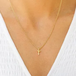 bogstav T vedhæng med halskæde i forgyldt sølv - My Letter