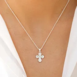 12,5 x 14,5 mm dagmarkors vedhæng i sølv - Amoré