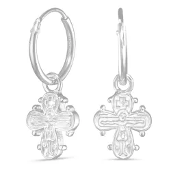 12,5 mm dagmarkors creoler i sølv - Amoré