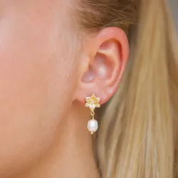 øreringe i forgyldt sølv