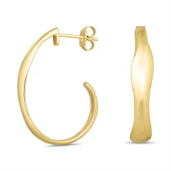 20 mm halvcreoler i forgyldt sølv