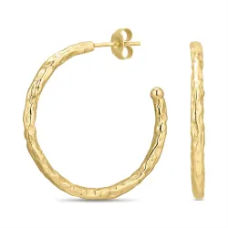 30 mm creoler i forgyldt sølv