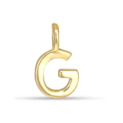 bogstav G vedhæng i forgyldt sølv - My Letter