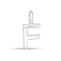 bogstav F vedhæng i sølv - My Letter