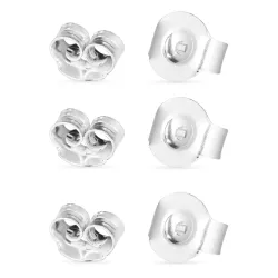 3 par butterflies i sølv