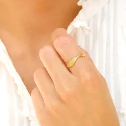 ring i forgyldt messing