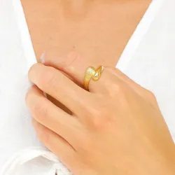 ring i forgyldt messing - Eliné